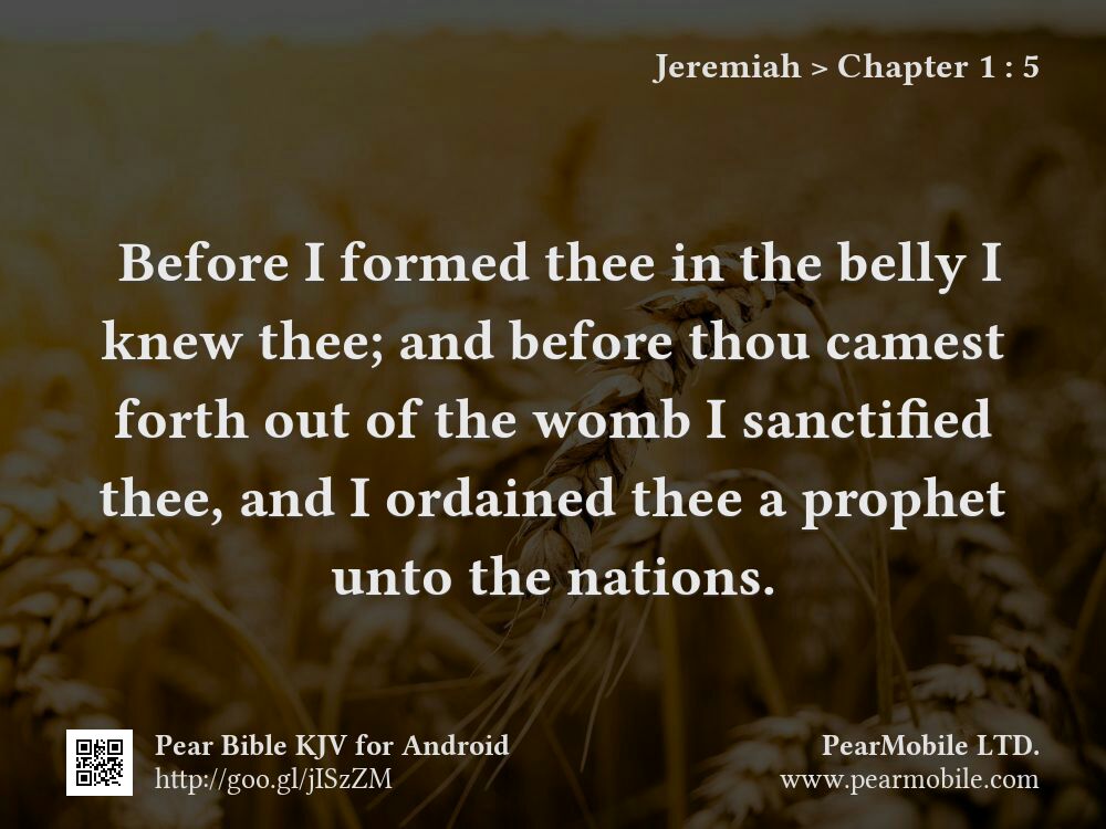 Jeremiah, Chapter 1:5